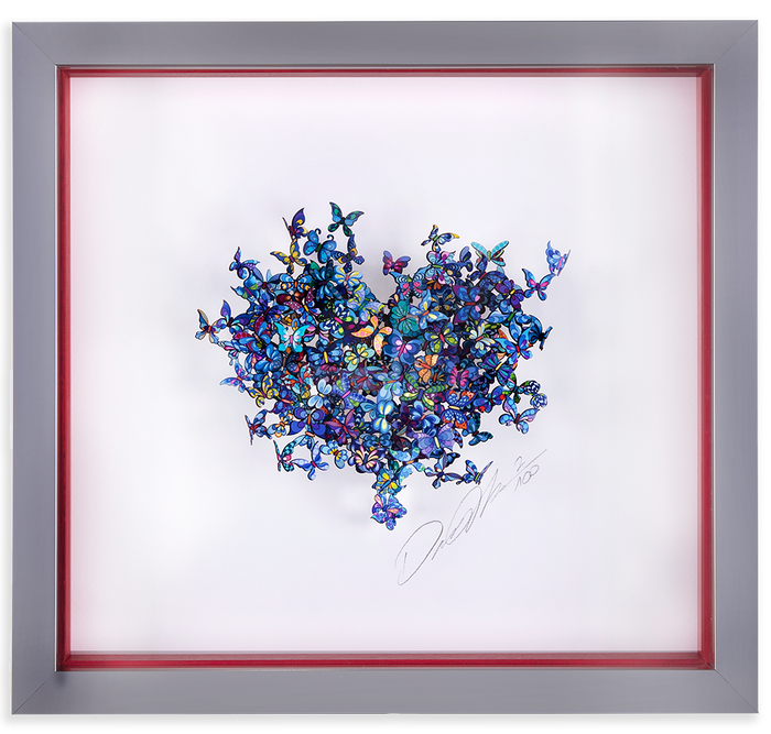 My Heart Is All a Flutter - Papercut Blue