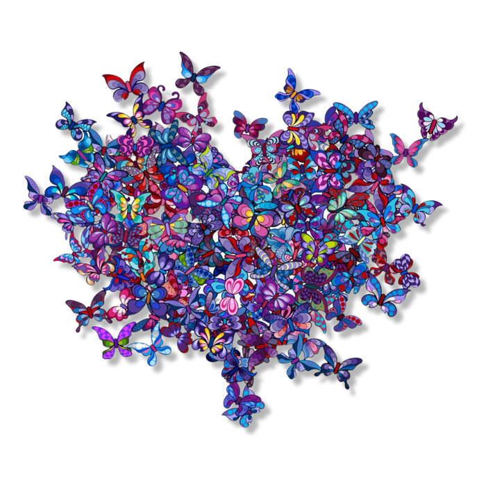 My Heart is all a Flutter Colors Purple